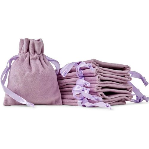 [10pcs] Sacs Cadeaux En Velours. Pochette Velvet De Luxe À Cordon Pour Les Cadeaux De Mariage, Les Bas De Noël, Les Bijoux, Violet, Velvet Bags Purple 7x9cm X10