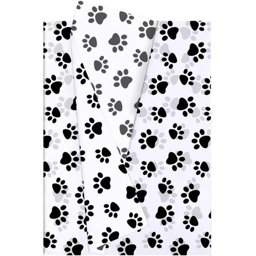 Lot De 100 Feuilles De Papier De Soie Motif Empreintes De Pattes 50,8 X 35,6 Cm Pour Sacs Cadeaux, Papier De Soie Pour Emballage De Noël, Fête D'anniversaire, Loisirs Créatifs