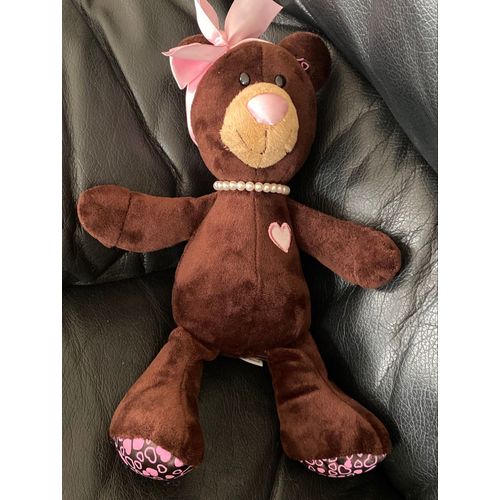 Orange Toys : Peluche Ours Choco Milk 25 cm rose