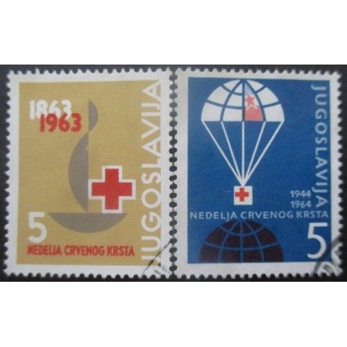 Yougoslavie Bienfaisance N°51 Et 52 Croix Rouge Oblitérés