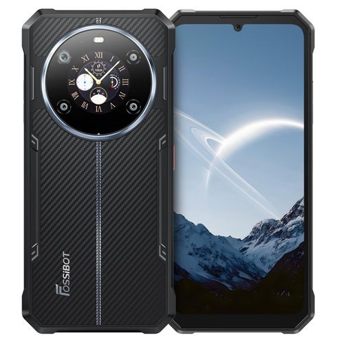 FOSSiBOT F109S Téléphone Portable Incassable, 24Go+256Go Noir