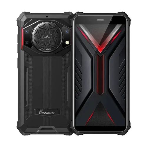 FOSSiBOT F101P Téléphone Portable Incassable, 10600mAh ,7 Go+64 Go Rouge