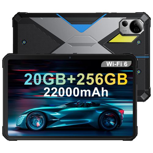FOSSiBOT DT2 Tablette Incassable ,22000mAh,10.4'' ,20Go+256Go, Bleu