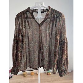 Chemisier Marron Transparent
