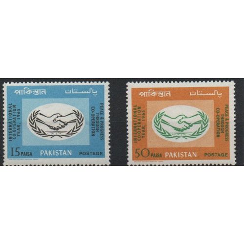 Pakistan Timbre Année De La Coopération Internationale 1965