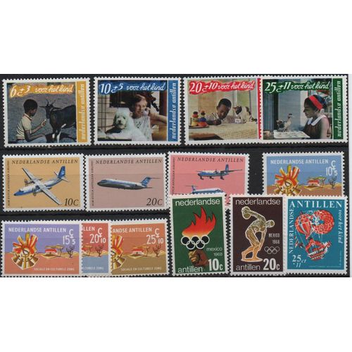 Antilles Néerlandaises Timbres Année Complète 1968