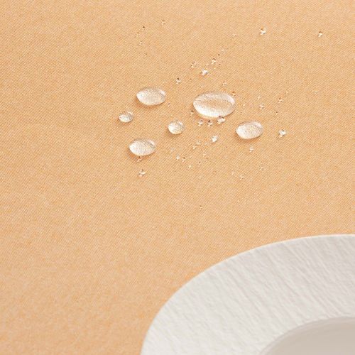 Nappe En 100% Coton Bio Antitaches Uni Moutarde 140x100 Cm