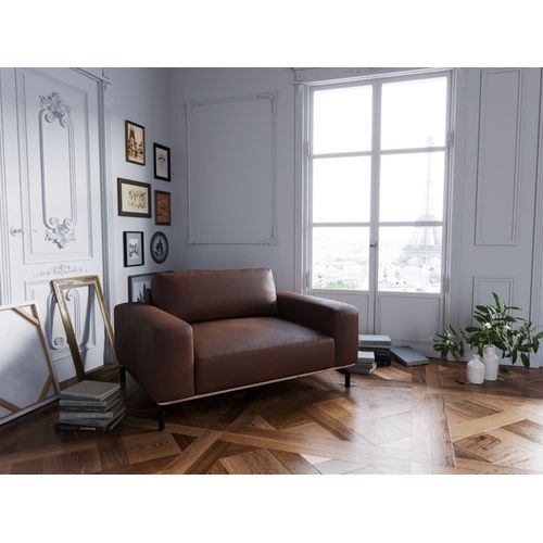 Fauteuil 1 Place Xl En Cuir Cognac