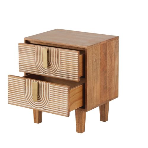 Table De Chevet 2 Tiroirs