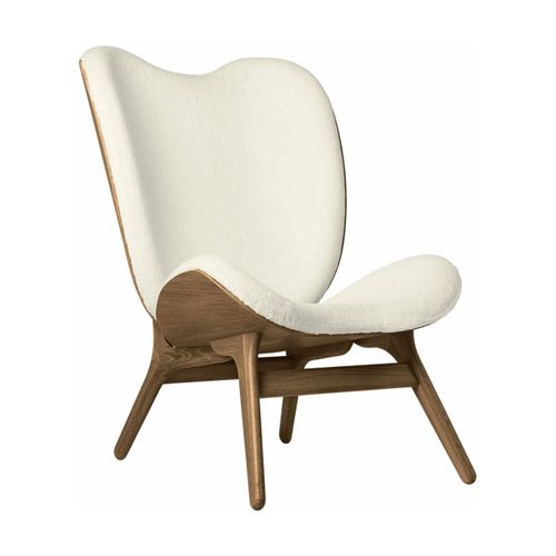 Grand Fauteuil Blanc En Chêne Noir A Conversation Piece - Umage