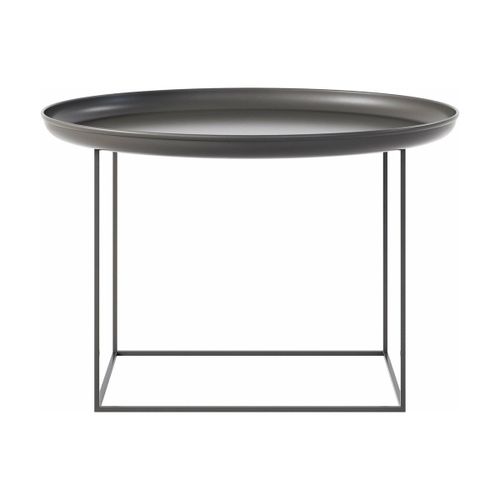 Table Basse Ronde En Acier Noire 70 Cm Duke - Norr11