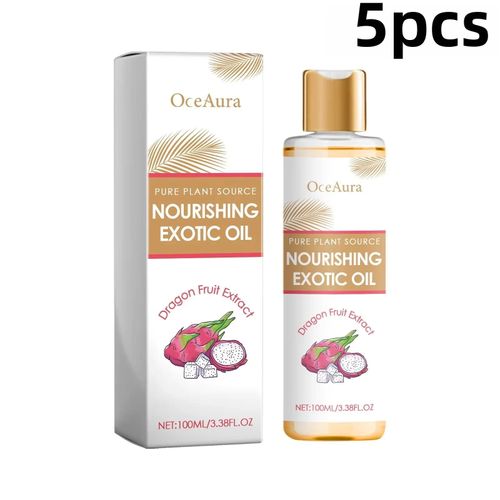 Oceaura Huile Corporelle Fractionnée En Noix De Coco Soins Nourrissants Pour La Peau Sèche Huile De Massage À Absorption Rapide Pour Cheveux Et Ongles Secs Et Non Gras--5pcs 