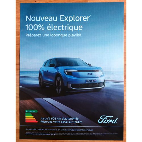 Publicité Papier - Voiture Ford Explorer De 2024