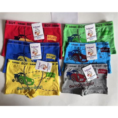 Boxer En Coton Aux Motifs Animaux Rigolos Garçon 2 À 12 Ans - 24 Pièces Vendu Par Lot De 2 Pièces .