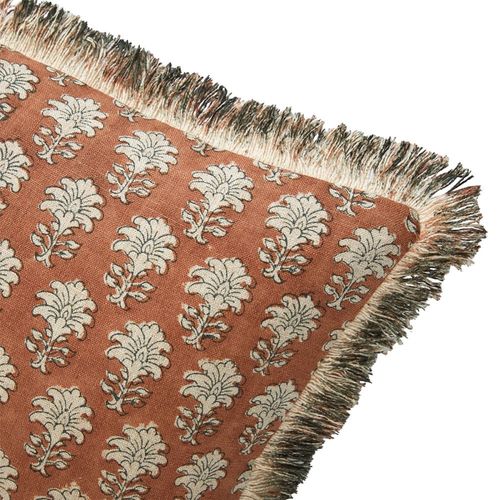Housse De Coussin En Lin Rose 33 X 57 Cm