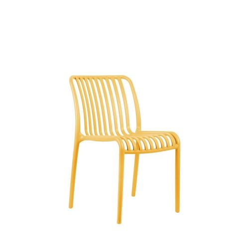 Chaise De Salle Á Manger Polypropylène Jaune Vif 58x42x79cm