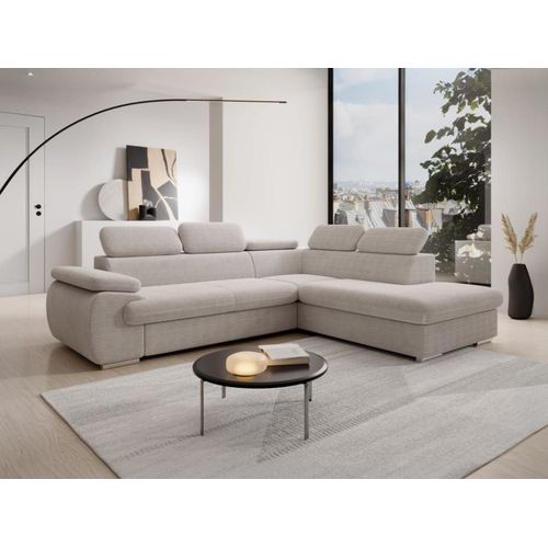 Canapé D'angle Velours 5 Places Beige