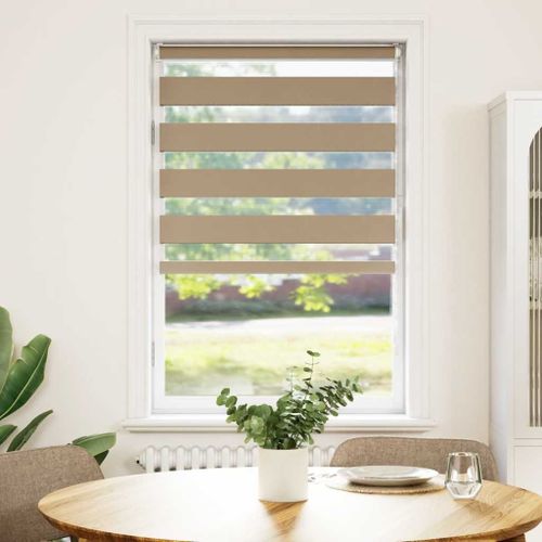 Vidaxl Store Zèbre Marron Sable Largeur Du Tissu 85,9 Cm Polyester
