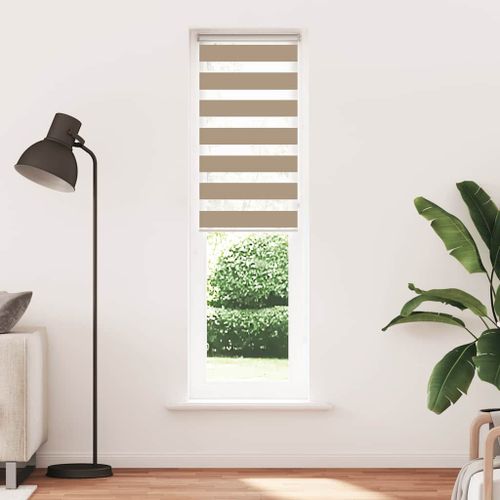 Vidaxl Store Zèbre Marron Sable Largeur Du Tissu 60,9 Cm Polyester