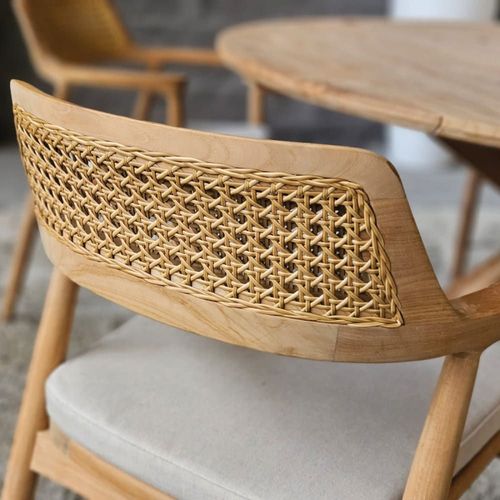 Chaise De Jardin Avec Accoudoirs En Teck Massif