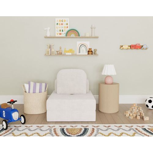 Fauteuil En Tissu Bouclette Beige