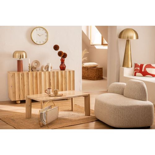 Table Basse Rectangulaire En Marbre Et Manguier L100