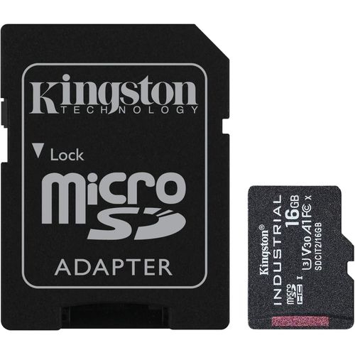 Industrial microSD - 16Go microSDHC Industrial C10 A1 pSLC carte + adaptateur SD - SDCIT2/16GB