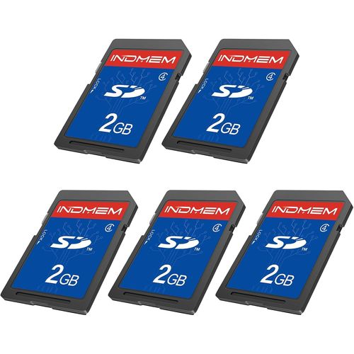 Lot de 5 cartes mémoire SD 2 Go Classe 4 MLC Secure Digital Flash Memory Card Camera Card