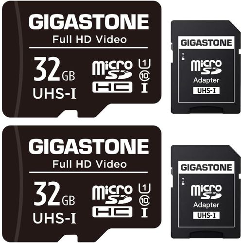 Carte Mémoire 32 Go Lot De 2 Cartes,Vitesse De Lecture Allant Jusqu'à 90 Mo/S. Idéal Pour Full Hd Vidéo Gopro Caméra Drone Tablette,U1 Carte Micro Sdhc Avec Mini Étui Et Adaptateur Sd.-Marque Générale