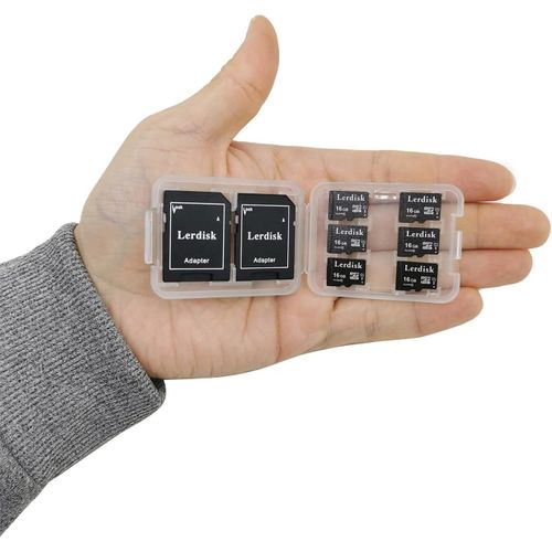 Lot de 6 Cartes Micro SD 16Go Classe 10 U1 | pour caméras embarquées 1080p,appareils Photo,imprimantes 3D,téléphones et lecteurs MP3 (16Gox6)