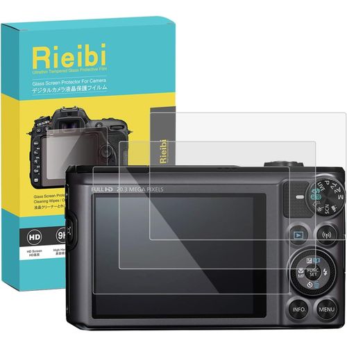 Lot de 3 films de protection d'écran pour appareil photo numérique Canon PowerShot SX720 SX710 SX700 SX610 SX620 G16 G15-Film en verre trempé anti-traces de doigts anti-rayures ultra