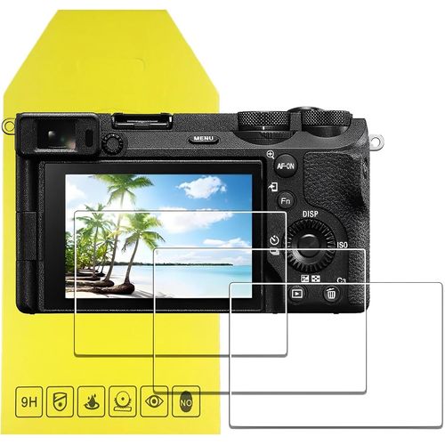 3 pièces film durci pour appareil photo,protection d'écran compatible pour appareil photo Sony Alpha A6700,film de protection en verre,HD Clear Screen Protector