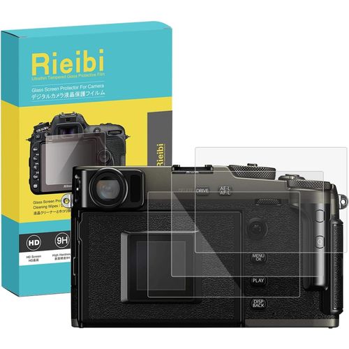 Lot de 3 films de protection d'écran pour appareil photo Fujifilm X-Pro3 XPRO3,film en verre trempé de dureté 9H de 0,33 mm pour Fuji X-Pro 3 X-Pro-3 avec protecteur d'écran supérieur