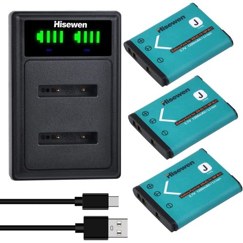Lot de 3 batteries EN-EL19 1200 mAh, double chargeur pour Nikon Coolpix W150 S33 S32 S100 S2500 S2800 S3200 S3500 S3600 S4100 S5200 S5300 S6500 S6500 S6600 600 S 6800 S6900 S7000,pour Sony