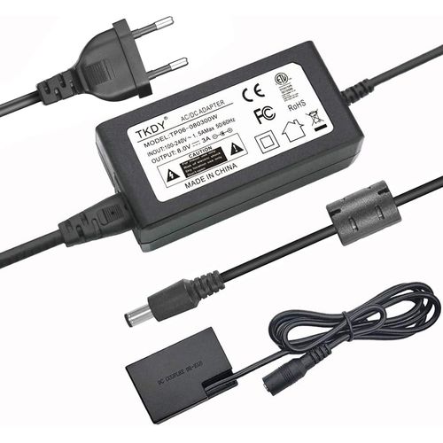 ACK-E18 Alimentation AC fournie DR-E18 Kit chargeur coupleur CC pour Canon EOS Rebel T6i T6s T7i T8i SL2 750D 760D 850D 77D 200D 250D Kiss X8i X9i X10i 8000D 900D RP caméras