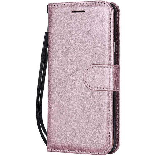 Kalanka-Coque Pour Galaxy A3 2016, Pu En Cuir Coque Portefeuille Étui Housse, Design Classique Tpu Coque Pour Samsung Galaxy A3 2016 - Rose