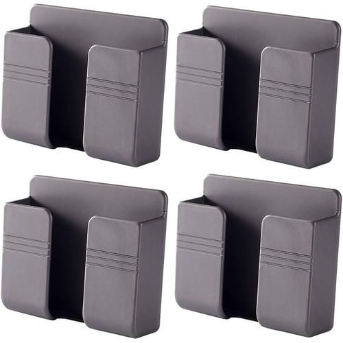 KALANKA-4 pièces Support Mural pour Chargeur de téléphone Portable, Support Mural adhésif pour téléphone Portable 3M pour Chargeur, Supports de téléphone pour Mur de lit de Douche (Gris)