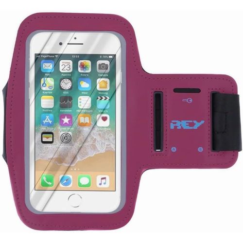 Kalanka-Brassard De Sport Réfléchissant Pour Téléphones Intelligents De 5,5"" À 6,3"", Rose Foncé