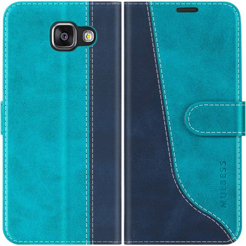 Kalanka-Coque Pour Samsung Galaxy A3 2016, Etui A Rabat, Housse En Cuir, Pochette De Protection Portefeuille, Élégant Bleu Mint