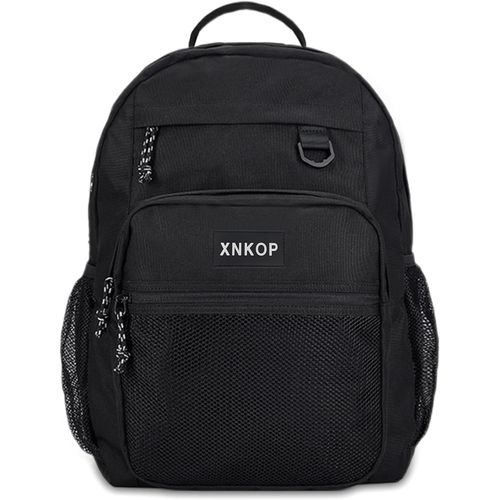 KALANKA-Sac à Dos Unisexe, Sac à Dos Loisir, Cartable Fille Garcon Ado Primaire Collège Lycée Scolaire, Sacs de d'école Homme Femme Voyage Travail Affaires Daypack School Backpack Casual Noir Blanc