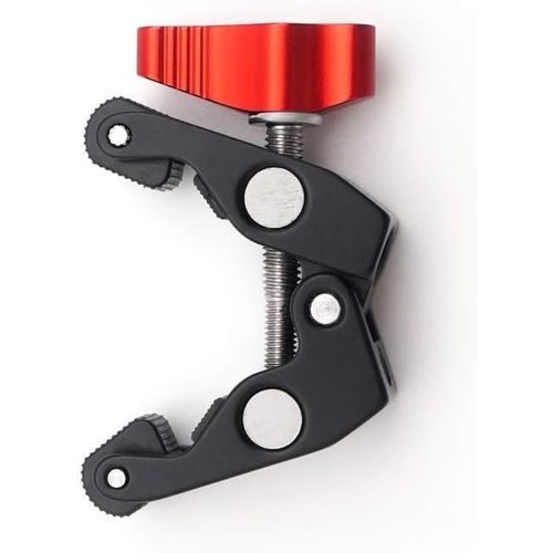 KALANKA-Smallrig Super Clamp Pince avec Serrure Rouge, Crabe Pince Bras Magique Clamp avec Adapteur 1/4'' avec 3/8"" Filetage Trou pour DSLR Caméscope trépied Moniteur vidéo lumière ¿