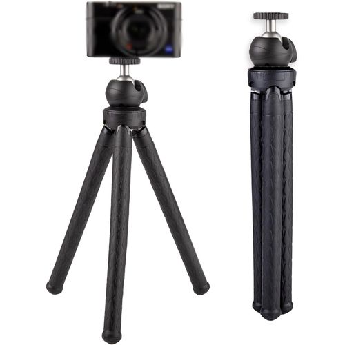 KALANKA-Lens-Aid Trépied flexible Light ¿ Mini trépied pour téléphone portable/smartphone et appareil photo, compatible iPhone, avec rotule à 360°, idéal pour les vlogs, YouTube et les vacances (seul