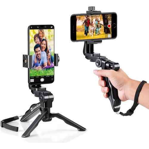 KALANKA-Ergonomique Pivot Téléphone Intelligent Stabilisateur Tenu dans la Main, Kits Steadicam de poignée de bâton de Selfie de trépied