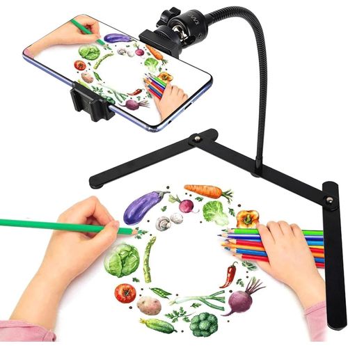 KALANKA-Suppoet de téléphone Portable trépied réglable, Support de téléphone aérien, Stand d'enseignement en Ligne pour la Diffusion en Ligne et démonstration de Fabrication d'aliments.