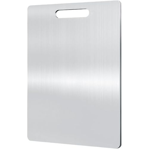 Kalanka-Planche À Découper En Titane, Durable Double Face Pour Cuisine, Acier Inoxydable 304, Parfaite Pour Toutes Les Préparations Alimentaires (39 X 28 Cm)