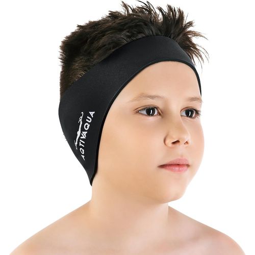 Kalanka-Bandeau De Natation Bandeau De Protection Des Oreilles Natation, Enfants, Adultes, Hommes, Femmes, Bébés, Bouchons D'oreille (Noir, Large)