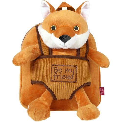 ERYI-Petit Sac À Dos Peluche Pour Enfant Garçon Fille 3 4 5 Ans - Mini Cartable De Voyage Réversible Et Animal Amovible Pour École Maternelle - Jouet Doux Et Sacoche Pour Tout Petits - 22X25X3 Cm