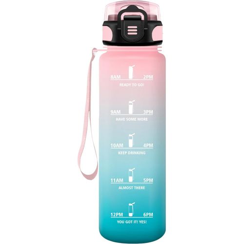 Eryi-Gourde Sport, 500ml Étanche & Réutilisable, Gourde Enfant, Motivation Avec Filtre Gourde, Bouteille, Bouteille D'eau, Pour Gym, Enfant, École, Bureau, Yoga