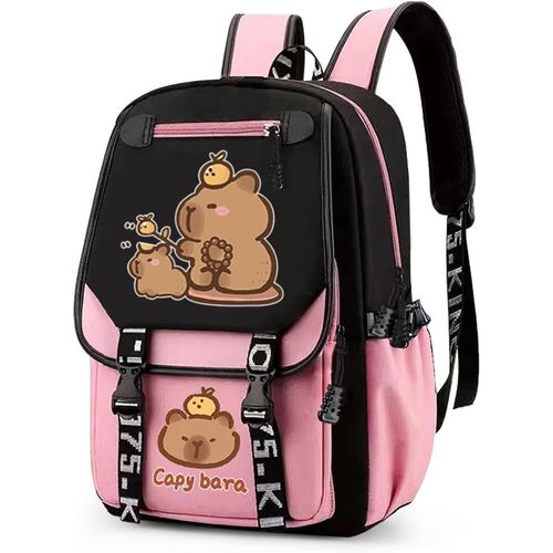 ERYI-Capybara Sac À Dos Enfant, Capybara Sacs Scolaires Sac D'École Sacs Scolaires Pour Étudiant Outdoor Voyage École Sortie De Printemps Daypacks Imperméable 46X29X16Cm ¿