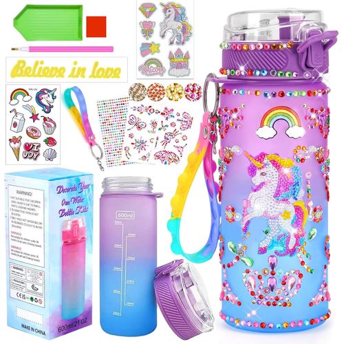 Eryi-Licorne Bricolage Gourde Fille Diy Gourde Isotherme Bouteille Kit De Loisir Créatif Enfant Jeux Créatif Fille 6 7 8 9 10 Ans Pour Idée Cadeau Noël Extérieur Jeux Enfant 2 3 4 5 6 Ans